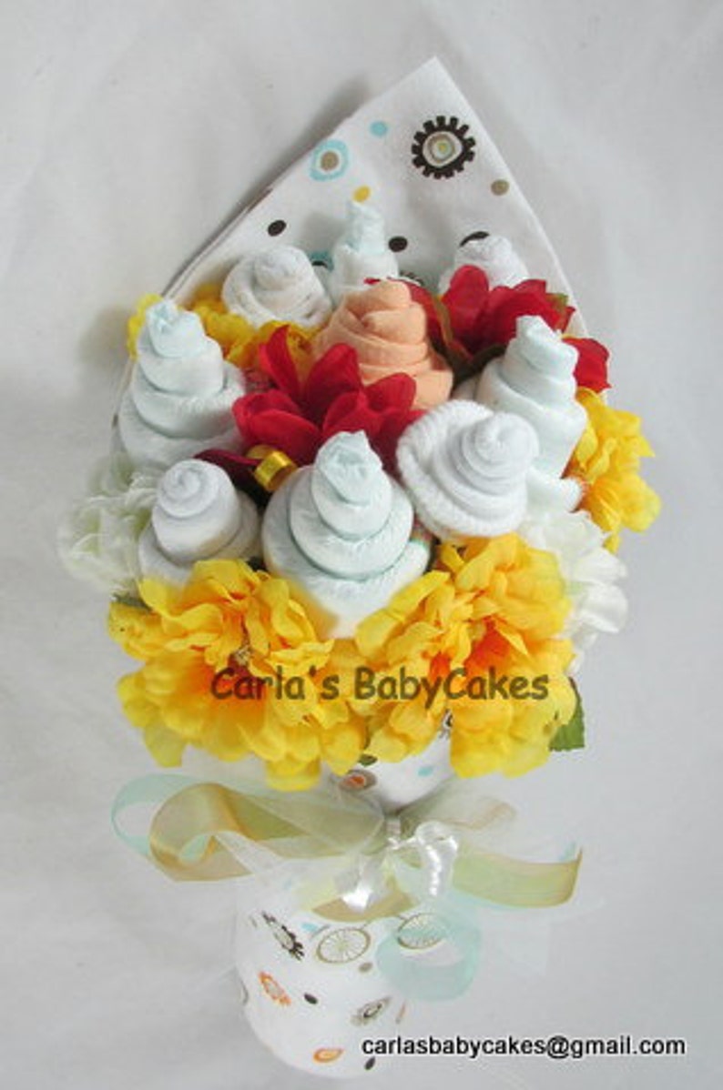 Baby Floral Bouquet Baby Shower Bouquet New Mom Gift Baby Etsy