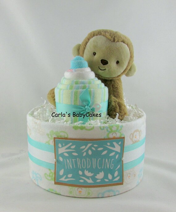 monkey diaper cake