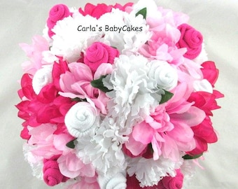 Baby Sock Roses Bouquet, Floral Baby Shower Centerpiece