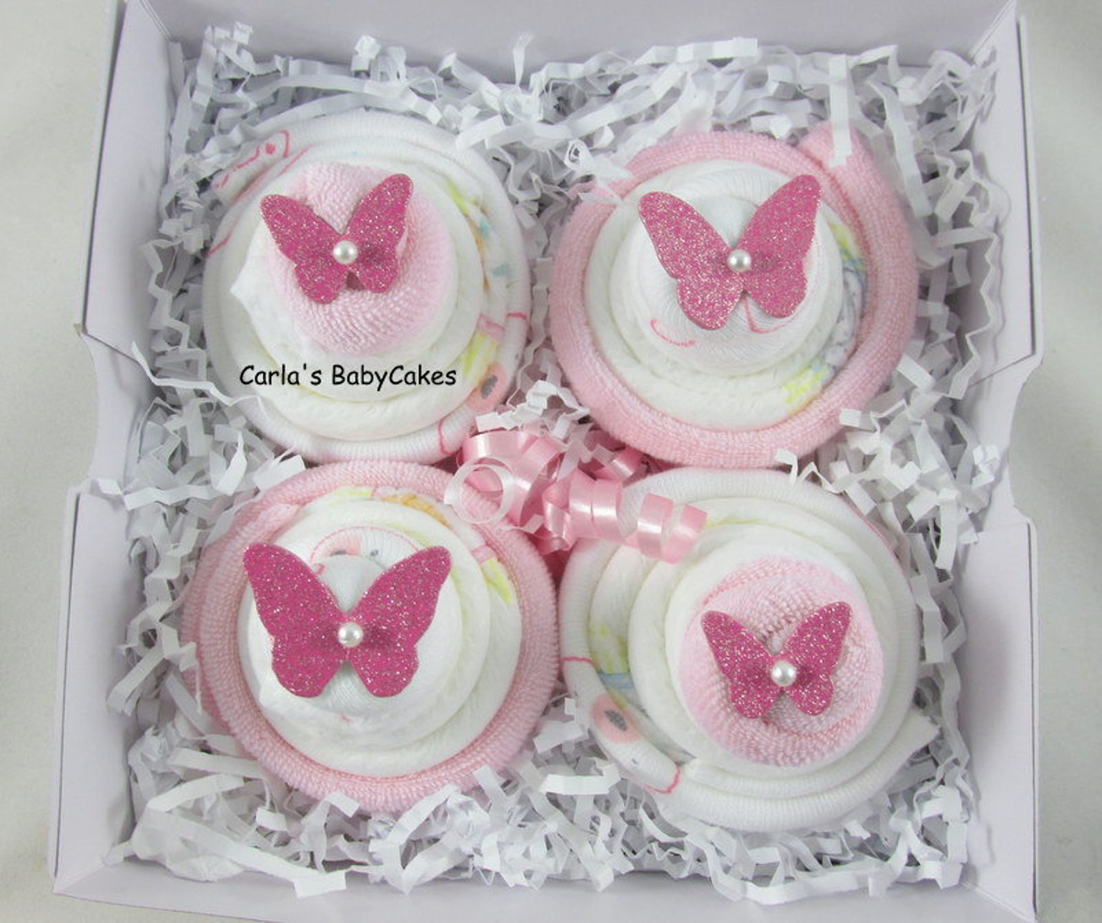 Baby Washcloth Cupcakes Diaper Cupcakes Baby Shower Gift Etsy