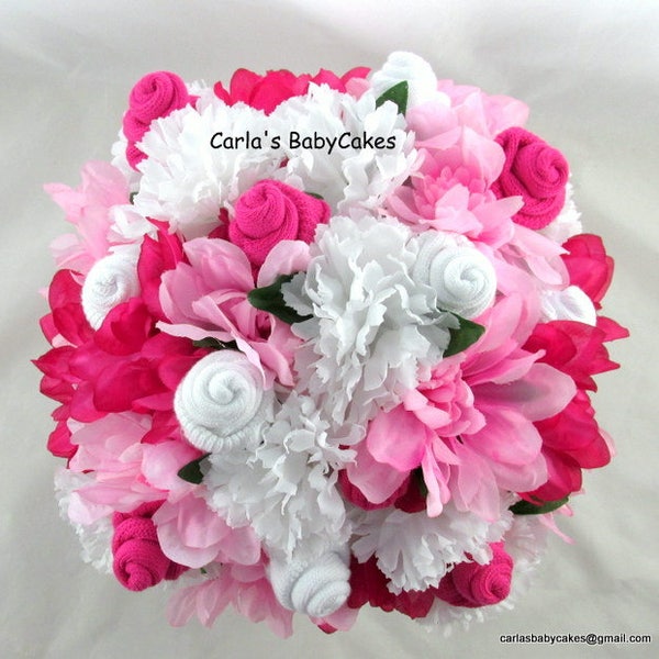 Baby shower gift, Baby shower table decor, Baby Shower bouquet, Baby shower floral arrangement,  Baby sock roses bouquet, Unique Baby Gift