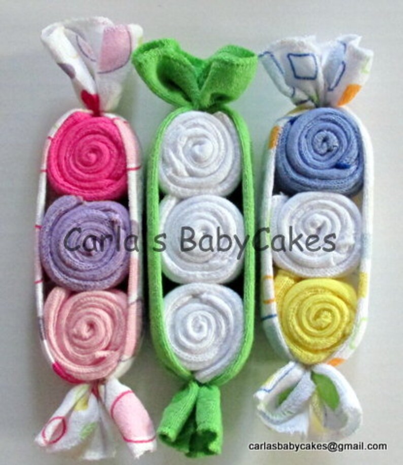Baby Washcloth Pea Pod Baby Shower Decoration New Mom Gift Etsy