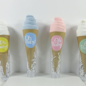 Summer Baby Shower Gift, Unique baby gift,  New Mom Gift, New Baby Gift, Baby Bodysuit Cupcake, Baby gift basket,  Baby ice cream cone gift