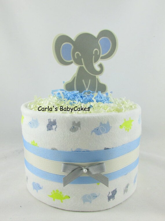 elephant diaper cake boy