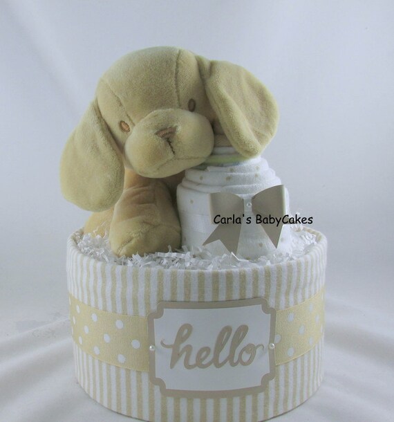 Baby Diaper Cake Baby Shower Gift Puppy Diaper Cake Baby Shower