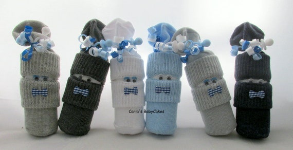 Baby Shower Decor, Baby Shower Favor, Baby Shower Gift, New Mom Gift, New Baby Gift, Unique Diaper Gift, Sock diaper baby, Diaper Cake gift Il_570xn