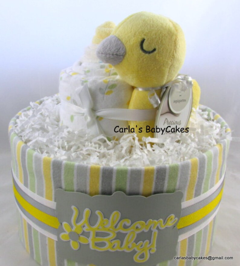 Baby Diaper Cake Baby Shower Gift New Mom Gift Unique Baby Etsy