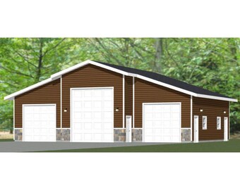 Items Similar To 24x36 2 Car Garages Pdf Floor Plans 1 344