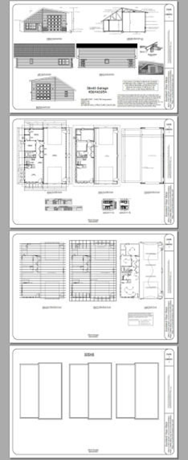 36x48 1-RV Garage 2 Bedroom, 1 Bath 1,696 Sq Ft PDF Floor Plan Instant ...