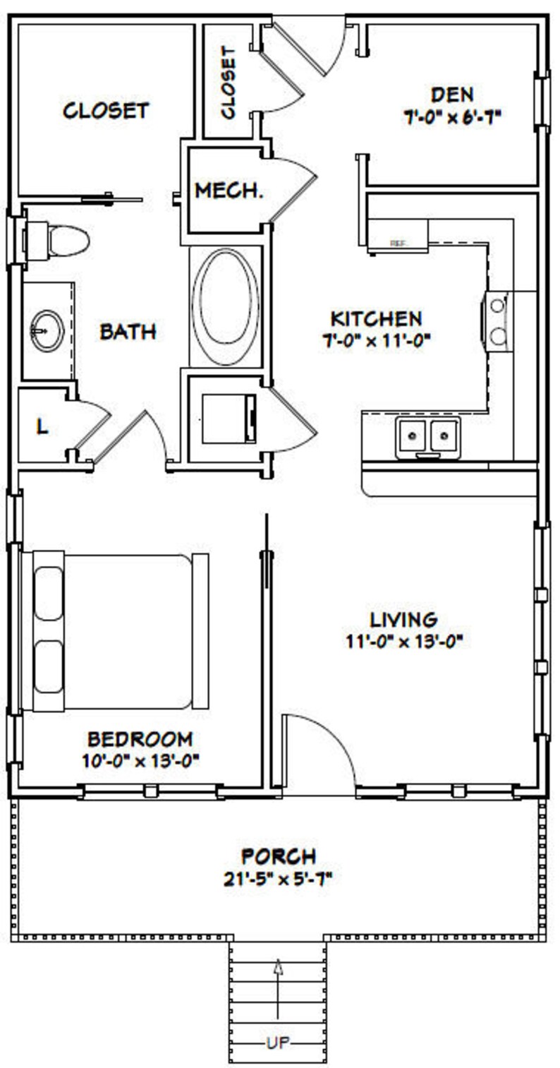22x32-house-1-bedroom-1-bath-704-sq-ft-pdf-floor-plan-instant-download-model-1-etsy