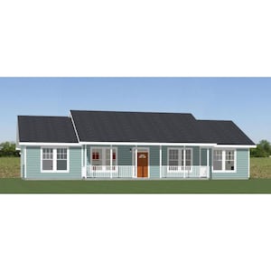 60x30 Haus -- 4-Schlafzimmer 3-Bad -- 1.800 Quadratfuß -- PDF Grundriss -- Sofort Download -- Modell 2