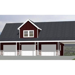 40x30 3-Car Garage -- 2,065 sq ft -- PDF Floor Plan -- Instant Download -- Model 9A