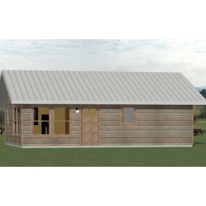 30x24 House -- 1-Bedroom 1-Bath -- 720 sq ft -- PDF Floor Plan -- Instant Download -- Model 2A