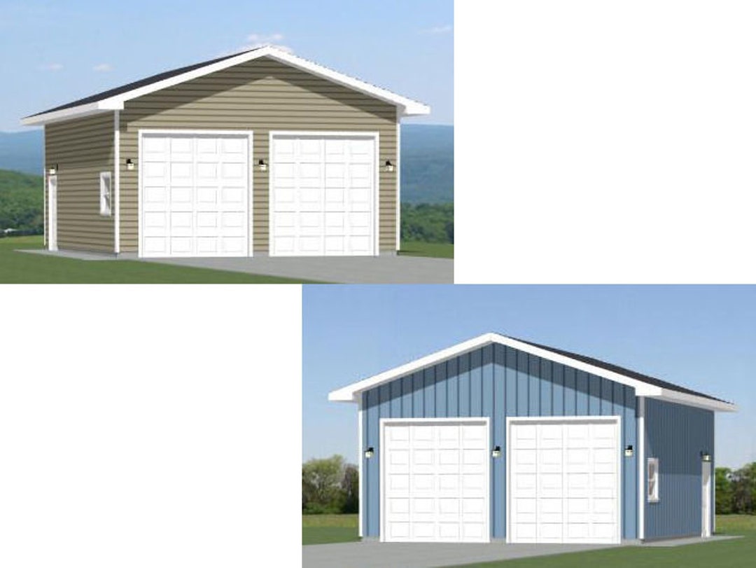 24x28 2car Garages 672 Sq Ft 12ft Walls PDF Floor Plan Instant