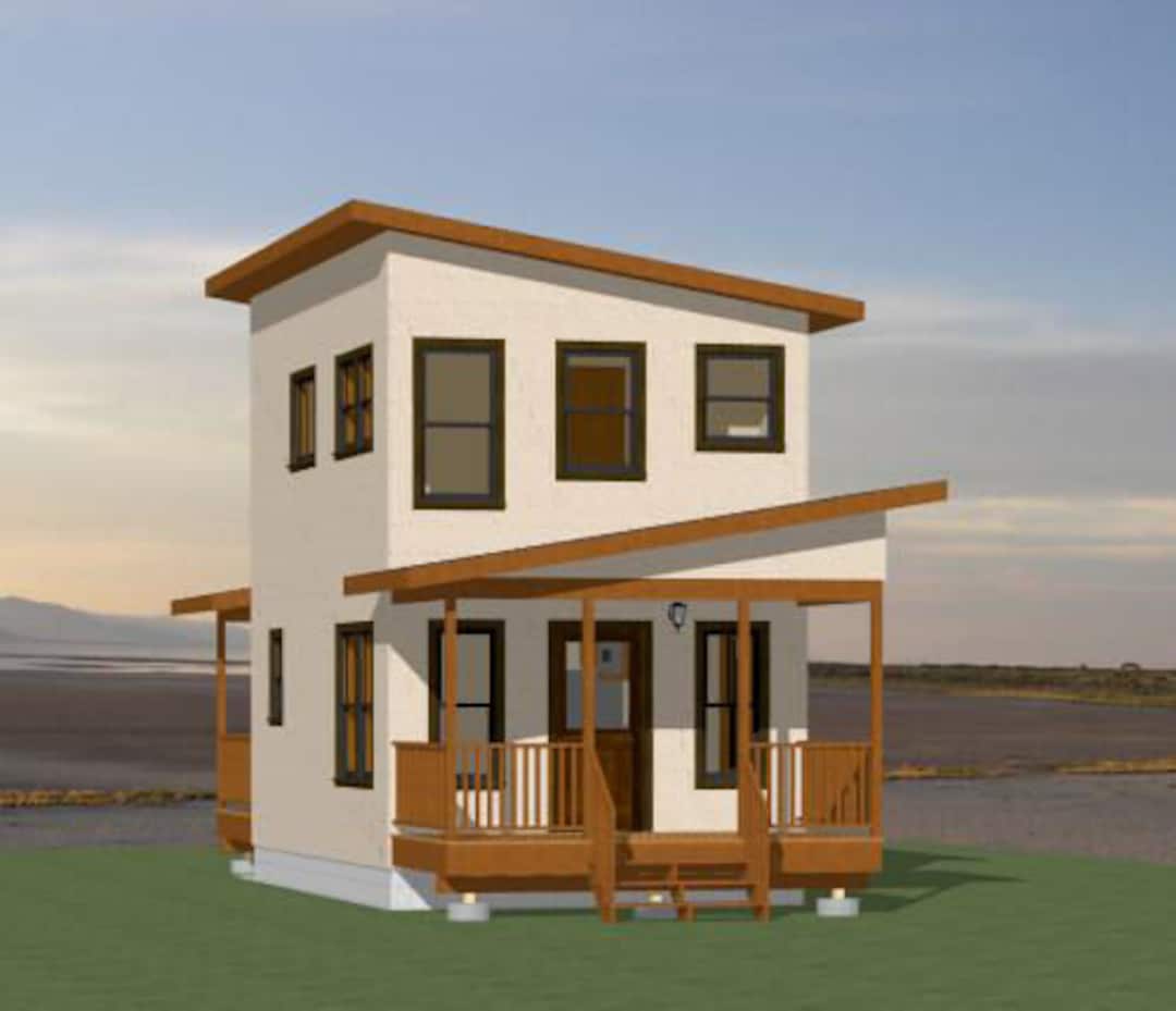 14x24 House 1bedroom 1.5bath 597 Sq Ft PDF Floor Plan Instant