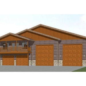60x50 House -- 3-Bedroom 2.5-Bath -- 1,648 sq ft -- PDF Floor Plan -- Instant Download -- Model 2A