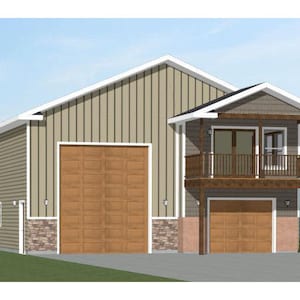 36x42 House -- 1-Bedroom 1.5-Bath -- 853 sq ft -- PDF Floor Plan -- Instant Download -- Model 1