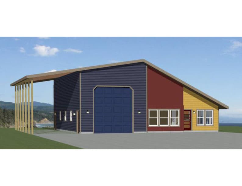 Model 4B 2-Bedroom 1-Bath PDF Floor Plan 46x48 House 1,157 sq ft Instant Download