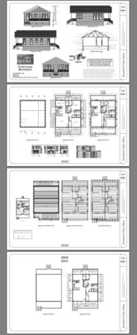 30x32 House 2 Bedroom 2 Bath 960 Sq Ft Pdf Floor Plan Etsy Canada