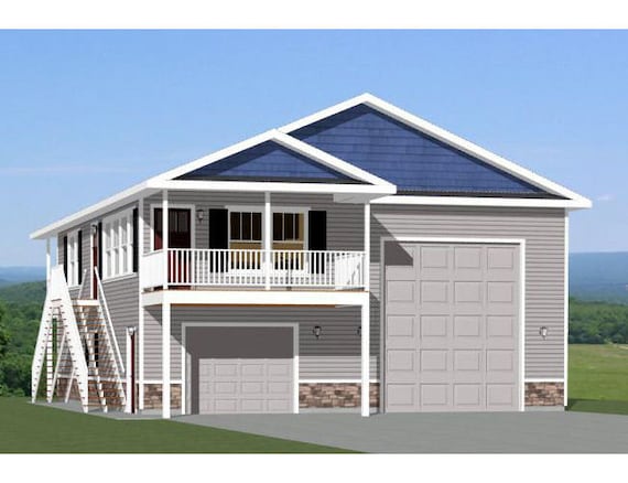 36x40 House 2 Bedroom 1 Bath 902 Sq Ft Pdf Floor Plan Instant Download Model 1