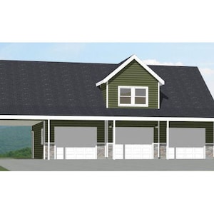 40x30 3-Car Garage -- 2,065 sq ft -- PDF Floor Plan -- Instant Download -- Model 9