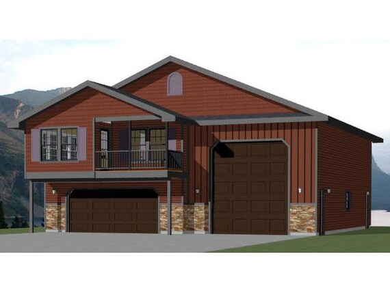 44x48 House 2 Bedroom 1 5 Bath 1 528 Sq Ft Pdf Floor Plan Instant Download Model 5i