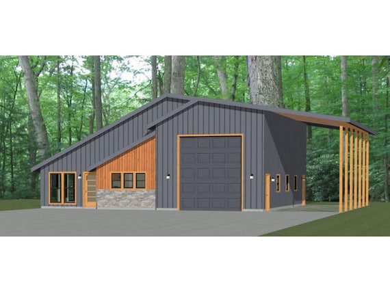 2 Bedroom 2 Bath 1 RV Model 2A 1,157 sqft PDF Floor Plan 46x48 House