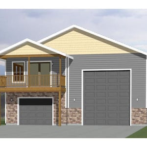 36x42 House -- 1-Bedroom 1.5-Bath -- 853 sq ft -- PDF Floor Plan -- Instant Download -- Model 1A