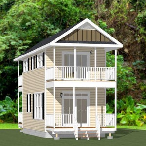 14x28 House -- 2-Bedroom 1.5-Bath -- 749 sq ft -- PDF Floor Plan -- Instant Download -- Model 6A
