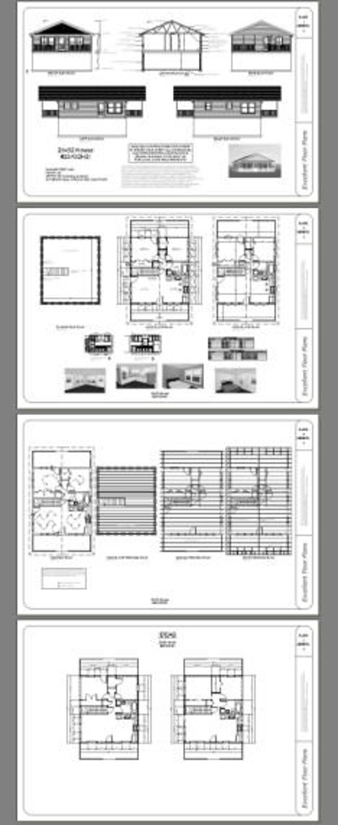 28x32 House 2-bedroom 1-bath 848 Sq Ft PDF Floor Plan | Etsy
