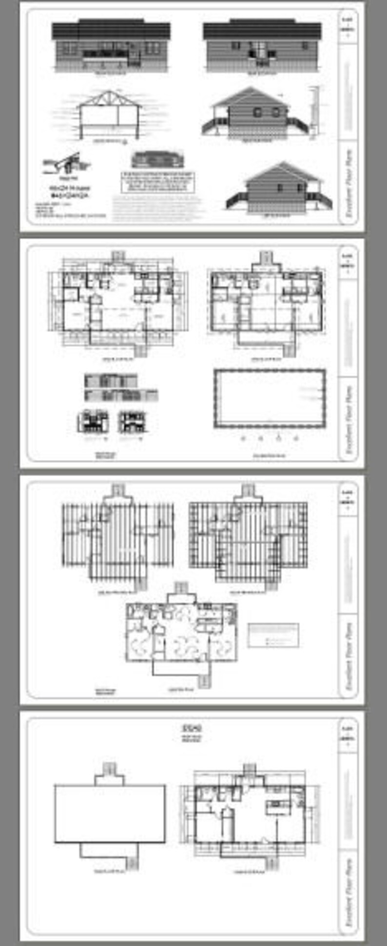 2 Bedroom 2 Bath Pdf Floor Plan Instant Download 46x24 House 1 104 Sq Ft Model 2a Drawing Illustration Art Collectibles Kromasol Com