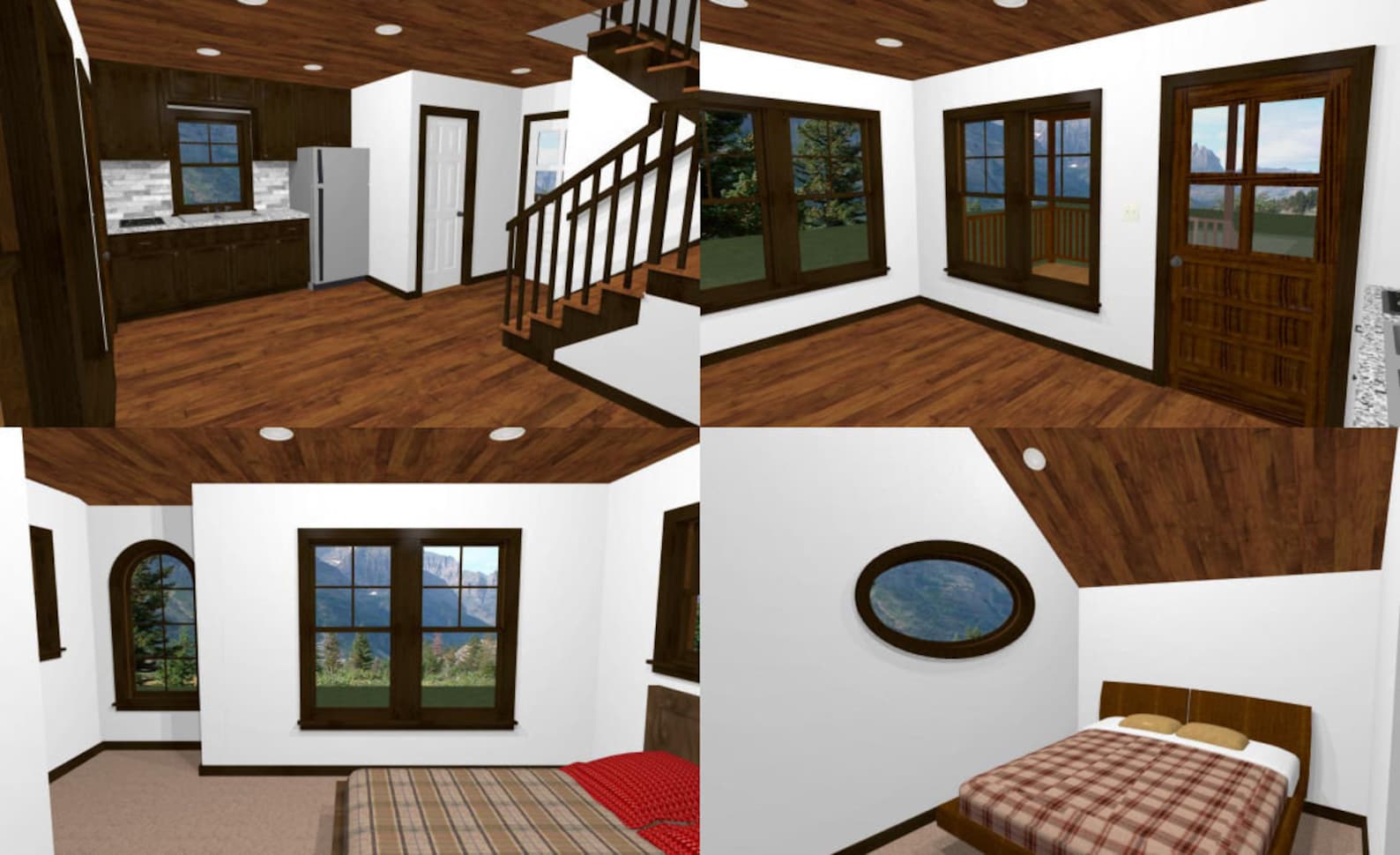 16x16 House -- 2-bedroom 2.5-bath -- 697 Sq Ft -- PDF Floor Plan ...