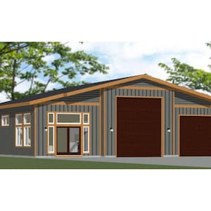 50x48 1 RV 1 Car Garage -- 2 Br 1.5 Ba -- PDF Floor Plan -- 2,274 sq ft -- Instant Download -- Model 5E