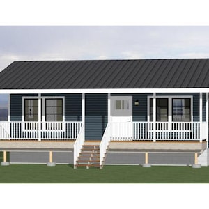 32x16 House -- 1-Bedroom 1-Bath -- 512 sq ft -- PDF Floor Plan -- Instant Download -- Model 2C