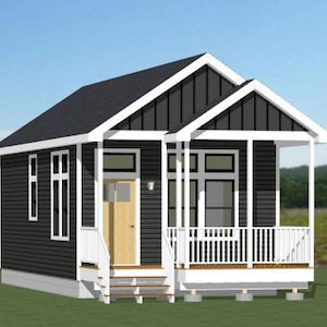 16x30 House -- 1-Bedroom 1-Bath -- 480 sq ft -- PDF Floor Plan -- Instant Download -- Model 1A