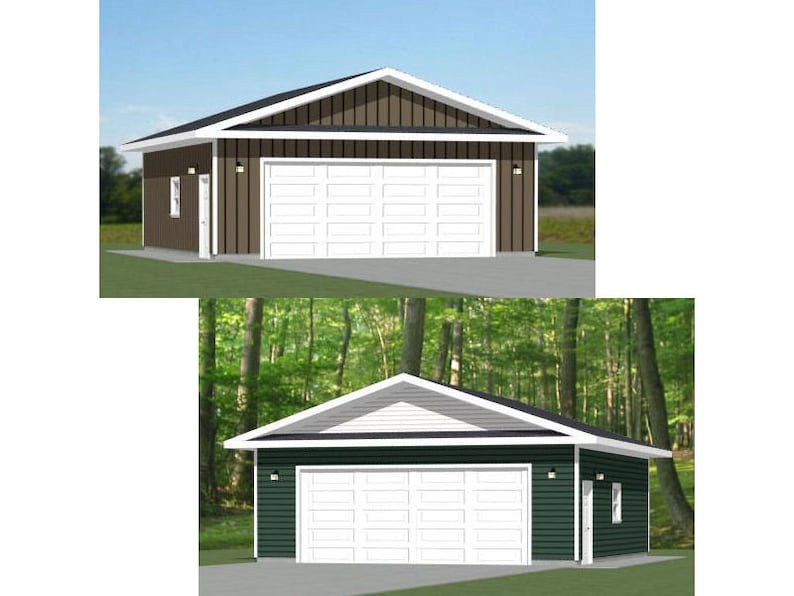 28x30 2Car Garage 840 sq ft PDF Floor Plan Instant Etsy