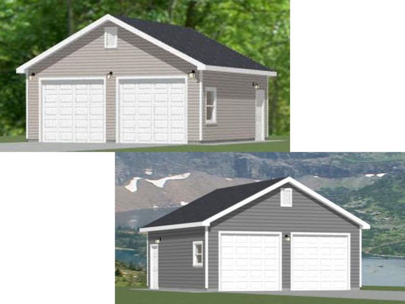 24x24 2Car Garages 576 sq ft 9ft Walls PDF Floor Etsy