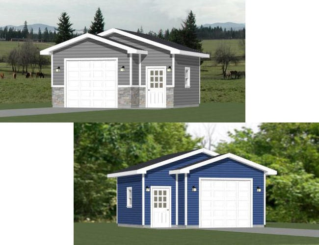 x 1 Car Garages 376 Sq Ft Pdf Floor Plan Instant Etsy