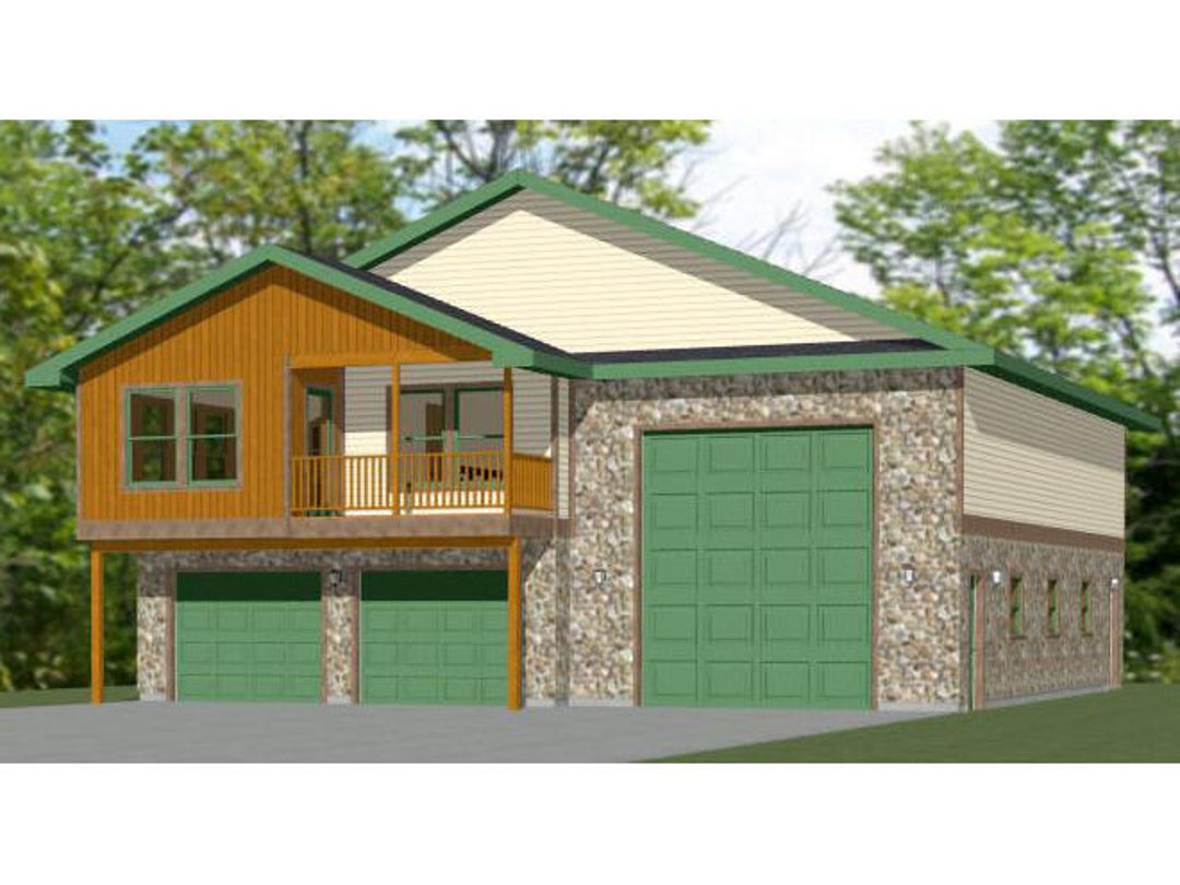 44x48 House 1-bedroom 2-bath 1528 Sq Ft PDF Floor - Etsy