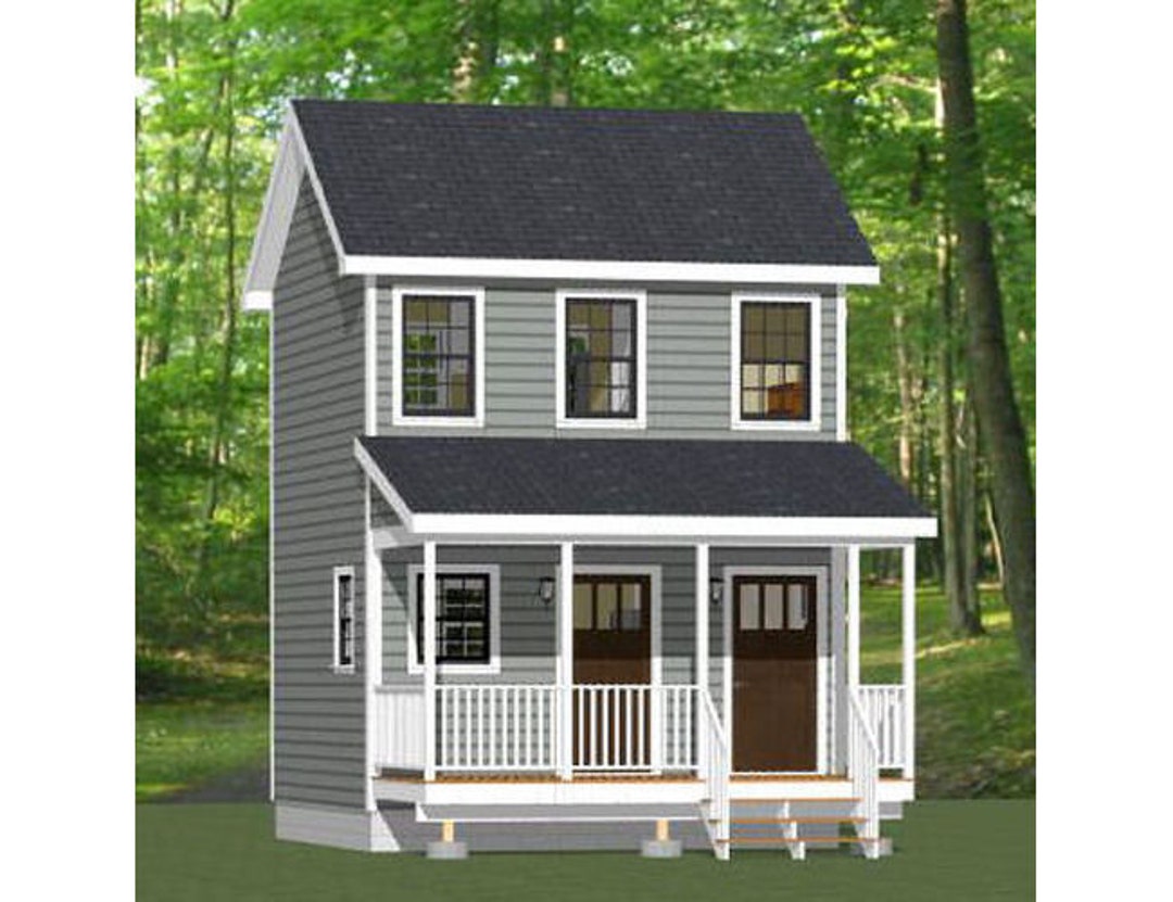 16x16 Duplex -- 441 Sq Ft -- PDF Floor Plan -- Instant Download -- Model 23  - Etsy, image size:1080x831