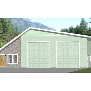 50x48 2 RV Garage -- 1 Br 1 Ba -- PDF Floor Plan -- 2,374 sq ft -- Instant Download -- Model 1A
