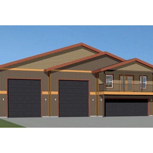 60x50 Haus -- 3-Schlafzimmer 2.5-Bad -- 500 m² -- PDF Grundriss -- Sofort Download -- Modell 2C