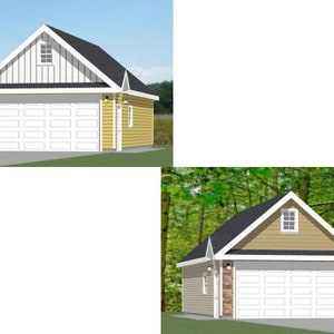 20x36 2-Car Garages -- 1,128 sq ft -- 9ft Walls -- PDF Floor Plan -- Instant Download -- Models 9B and 9F