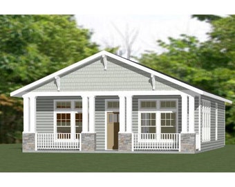 30x40 House -- 3-Bedroom 2-Bath -- 1,200 sq ft -- PDF Floor Plan -- Instant Download -- Model 2B