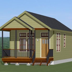 16x32 House -- 1-Bedroom 1-Bath -- 511 sq ft -- PDF Floor Plan -- Instant Download -- Model 1D