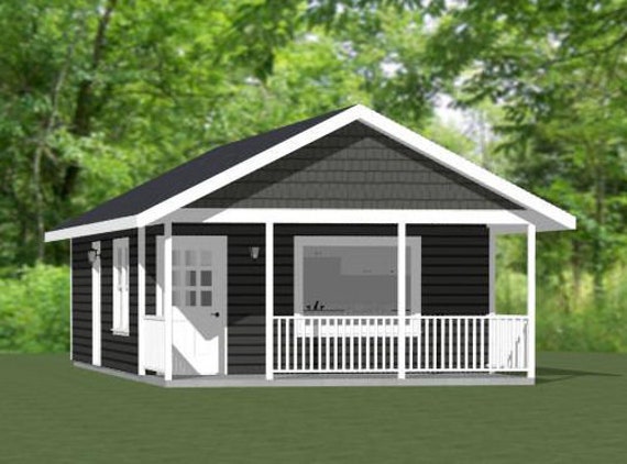 18x30 House 1 Bedroom 1 Bath 540 Sq Ft Pdf Floor Plan Instant Download Model 4h