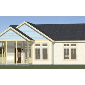 36x26 House 2-Bedroom 1-Bath 820 sq ft PDF Floor Plan Instant Download Model 2 image 1