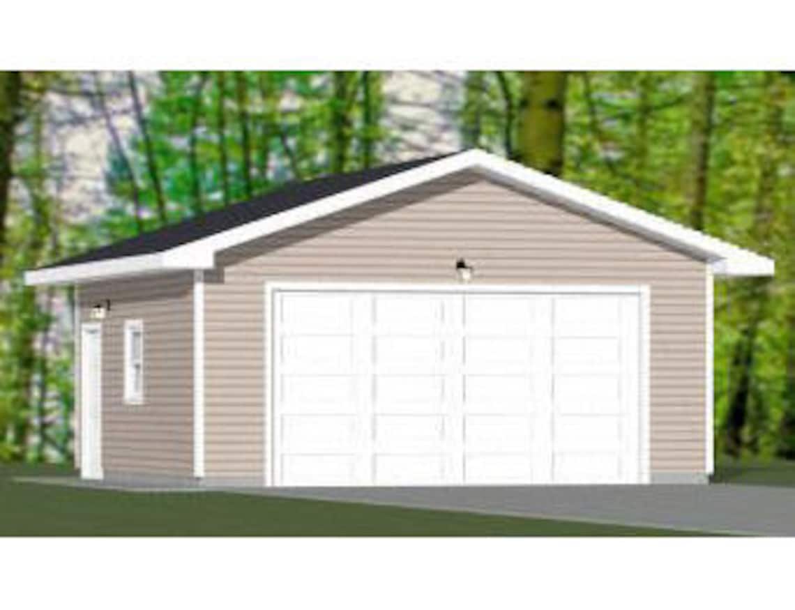 22x20 2Car Garage 440 sq ft PDF Floor Plan Instant Etsy