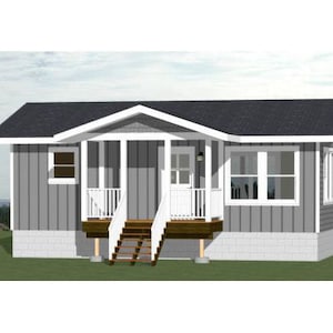 30x20 House -- 1-Bedroom 1-Bath -- 600 sq ft -- PDF Floor Plan -- Instant Download -- Model 4A