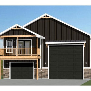 36x42 Haus -- 1-Schlafzimmer 1,5-Bad -- 900 Quadratfuß -- PDF Grundriss -- Sofort Download -- Modell 2B